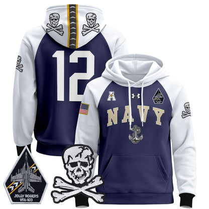 Navy Midshipmen 2024 Pullover Hoodie V4 - Stitched