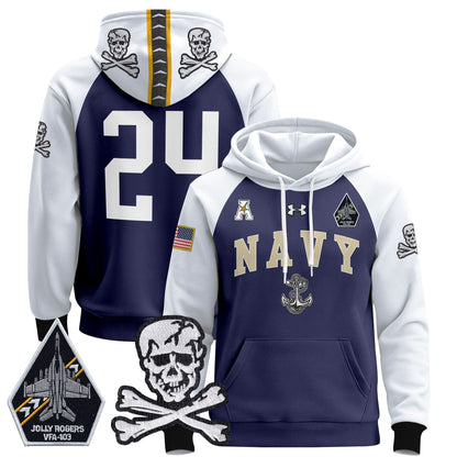 Navy Midshipmen 2024 Pullover Hoodie V4 - Stitched