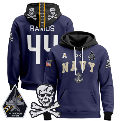 Navy Midshipmen 2024 Pullover Hoodie V4 - Stitched