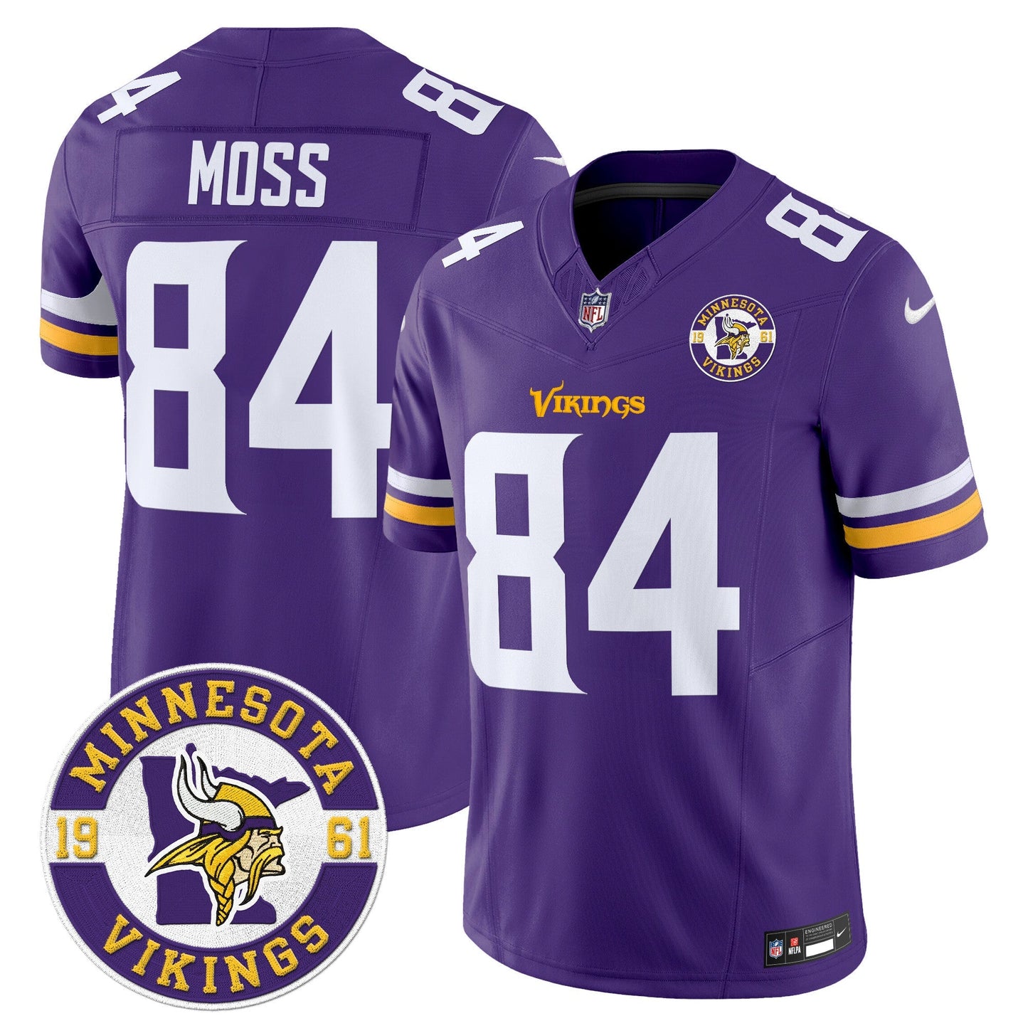 MIN King Of The North Patch Vapor Limited Jersey - Est. 1961 Patch - All Stitched