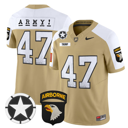 Army Black Knights 101st Airborne Division Patch 2024 Vapor Limited Jersey - All Stitched