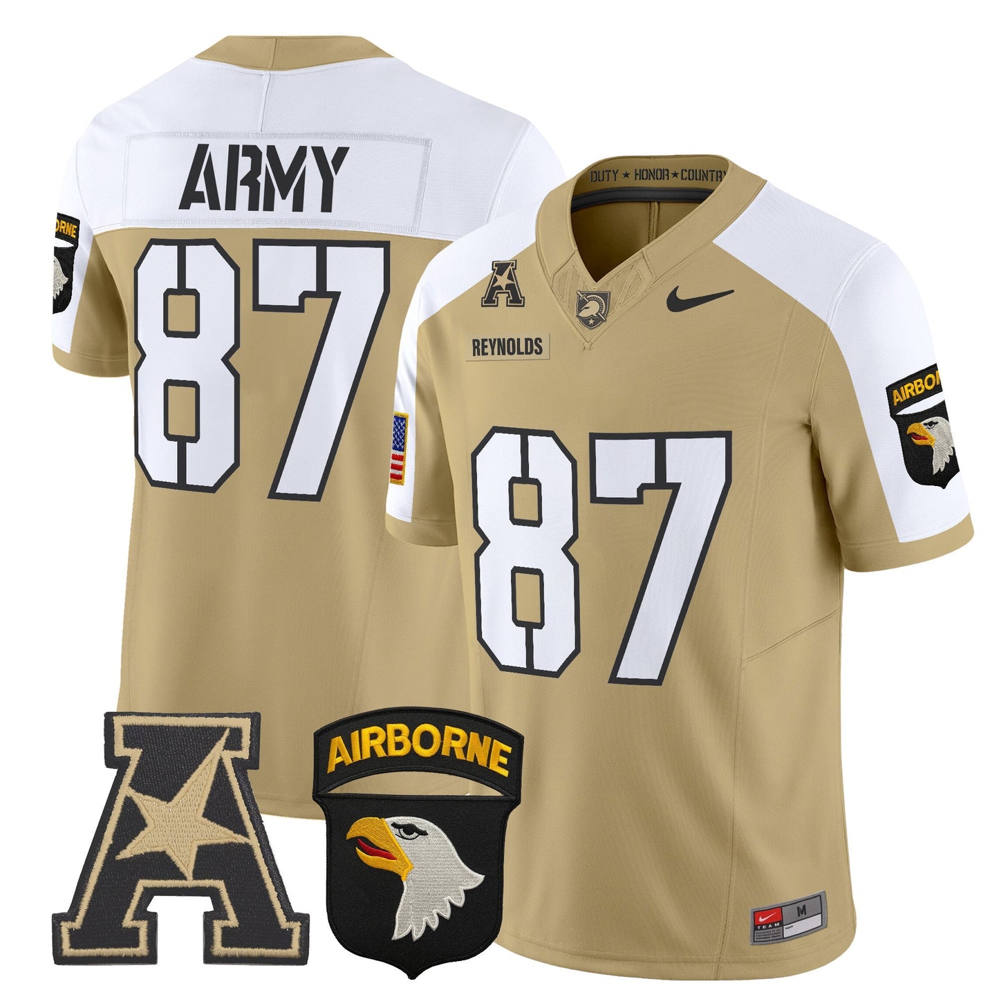 Army Black Knights 101st Airborne Division Patch 2024 Vapor Limited Jersey V2 - All Stitched