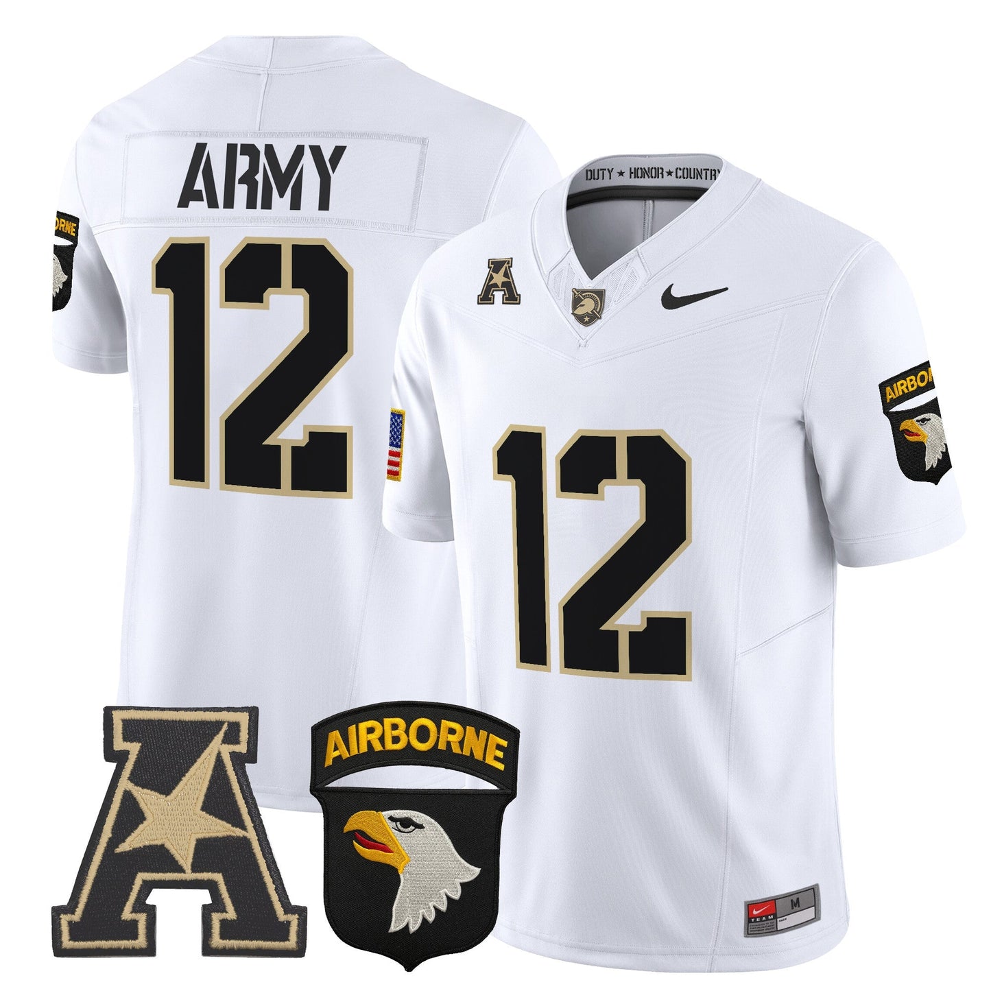 Army Black Knights 101st Airborne Division Patch 2024 Vapor Limited Jersey V2 - All Stitched