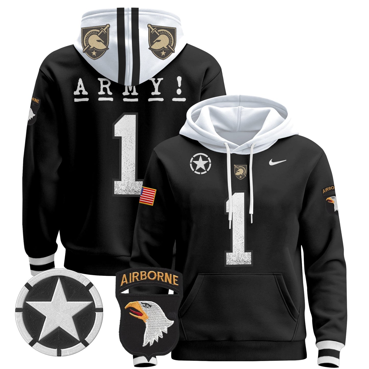 Army Black Knights 2024 Pullover Hoodie V2