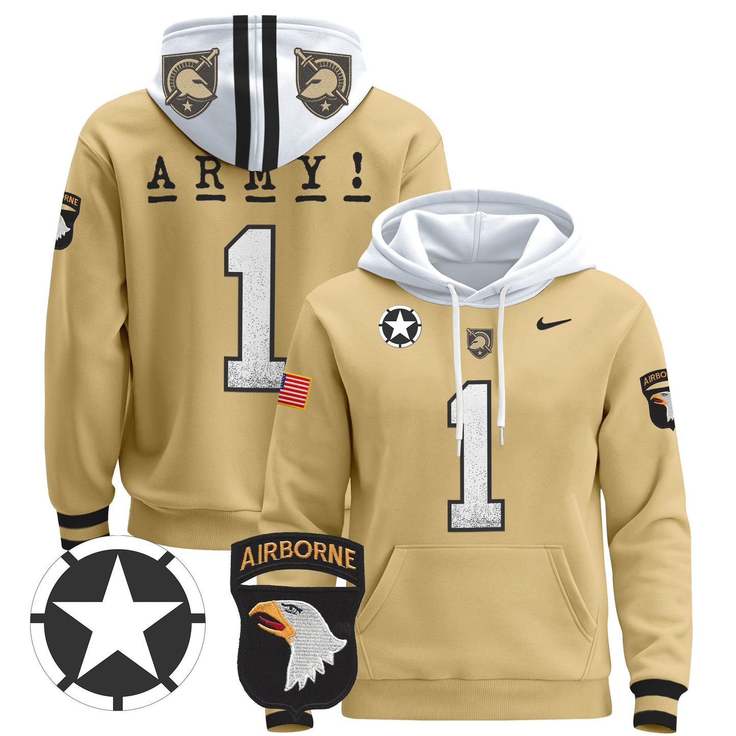 Army Black Knights 2024 Pullover Hoodie V2