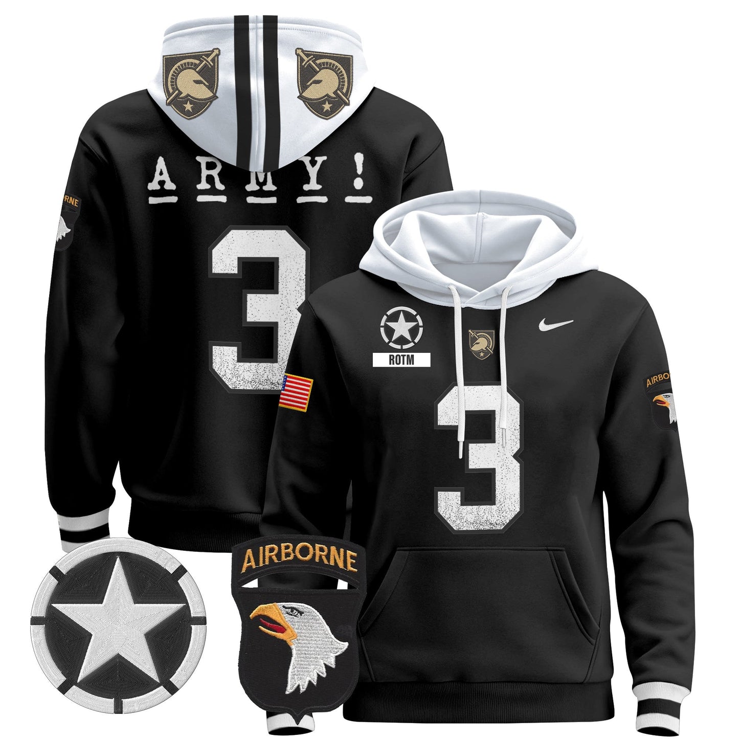 Army Black Knights 2024 Pullover Hoodie V2