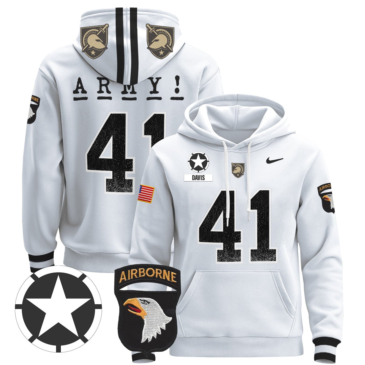 Army Black Knights 2024 Pullover Hoodie V2