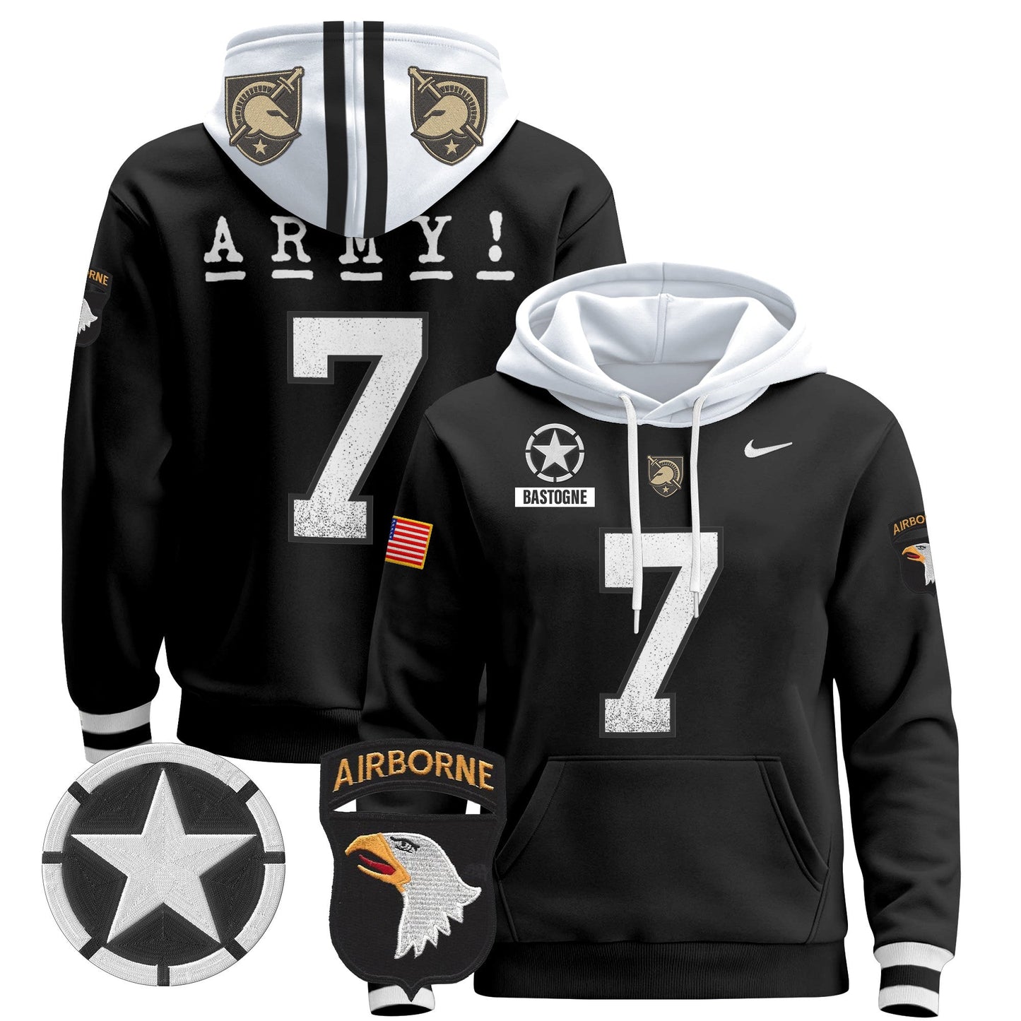 Army Black Knights 2024 Pullover Hoodie V2