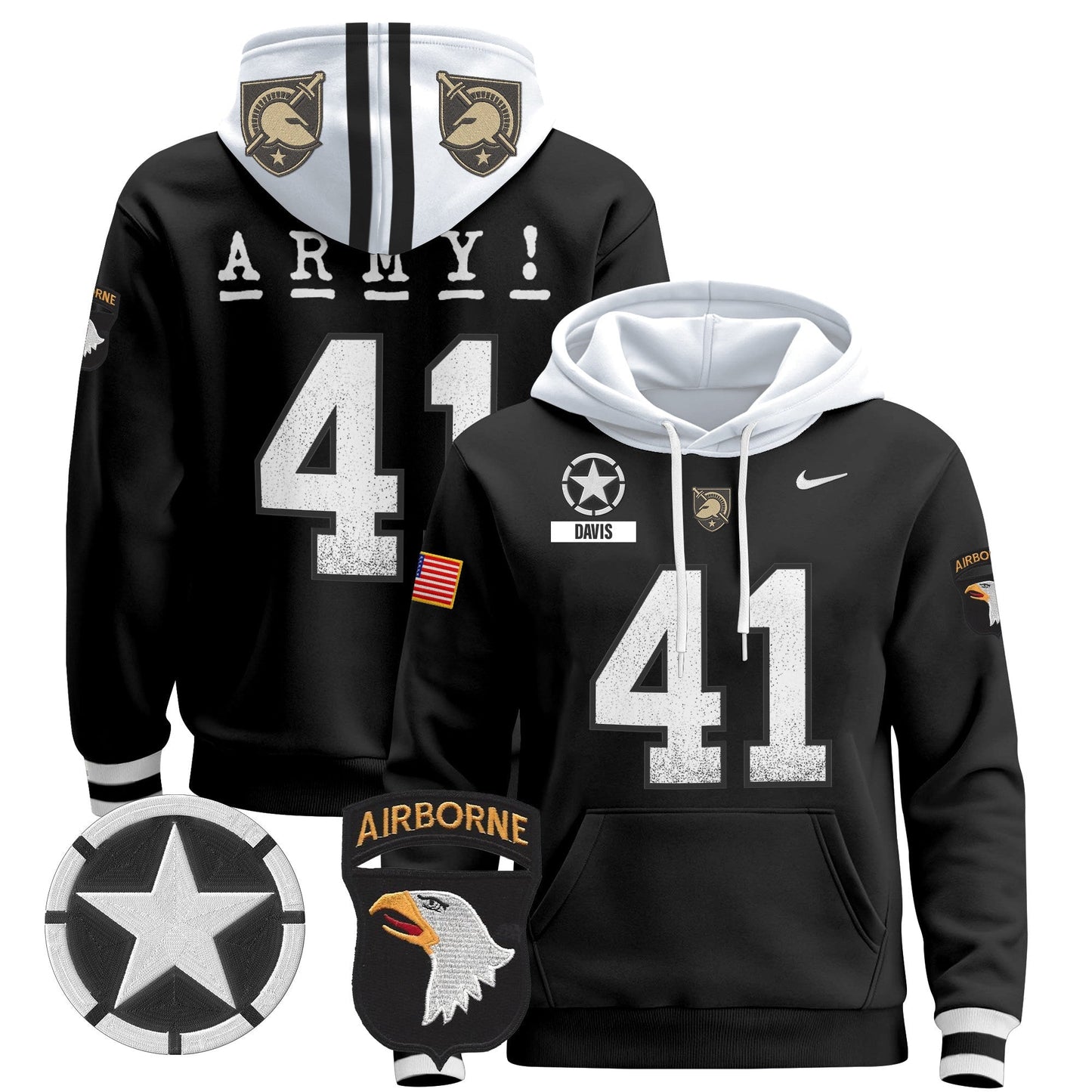 Army Black Knights 2024 Pullover Hoodie V2