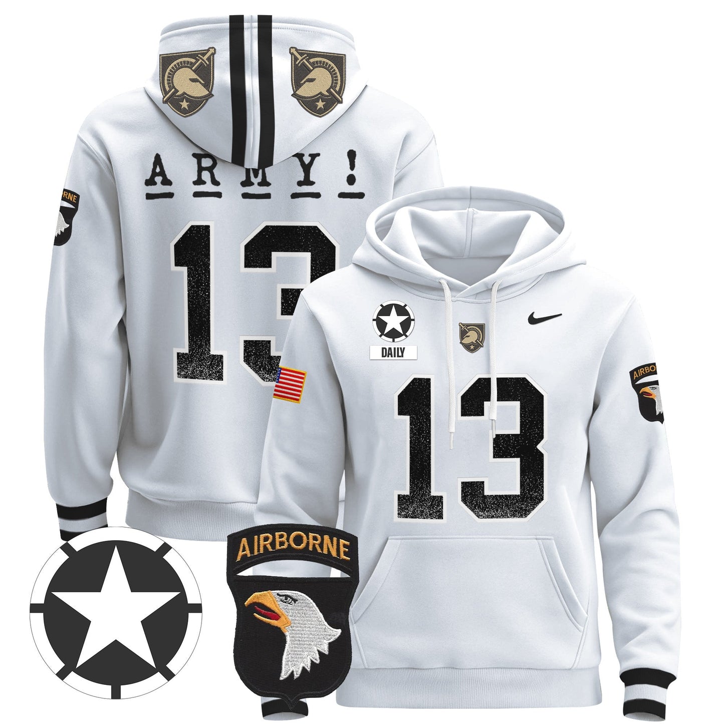 Army Black Knights 2024 Pullover Hoodie V2