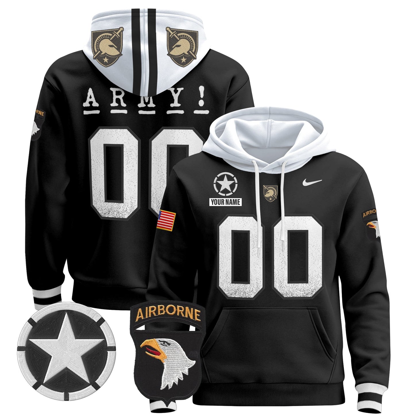 Army Black Knights 2024 Custom Pullover Hoodie V2