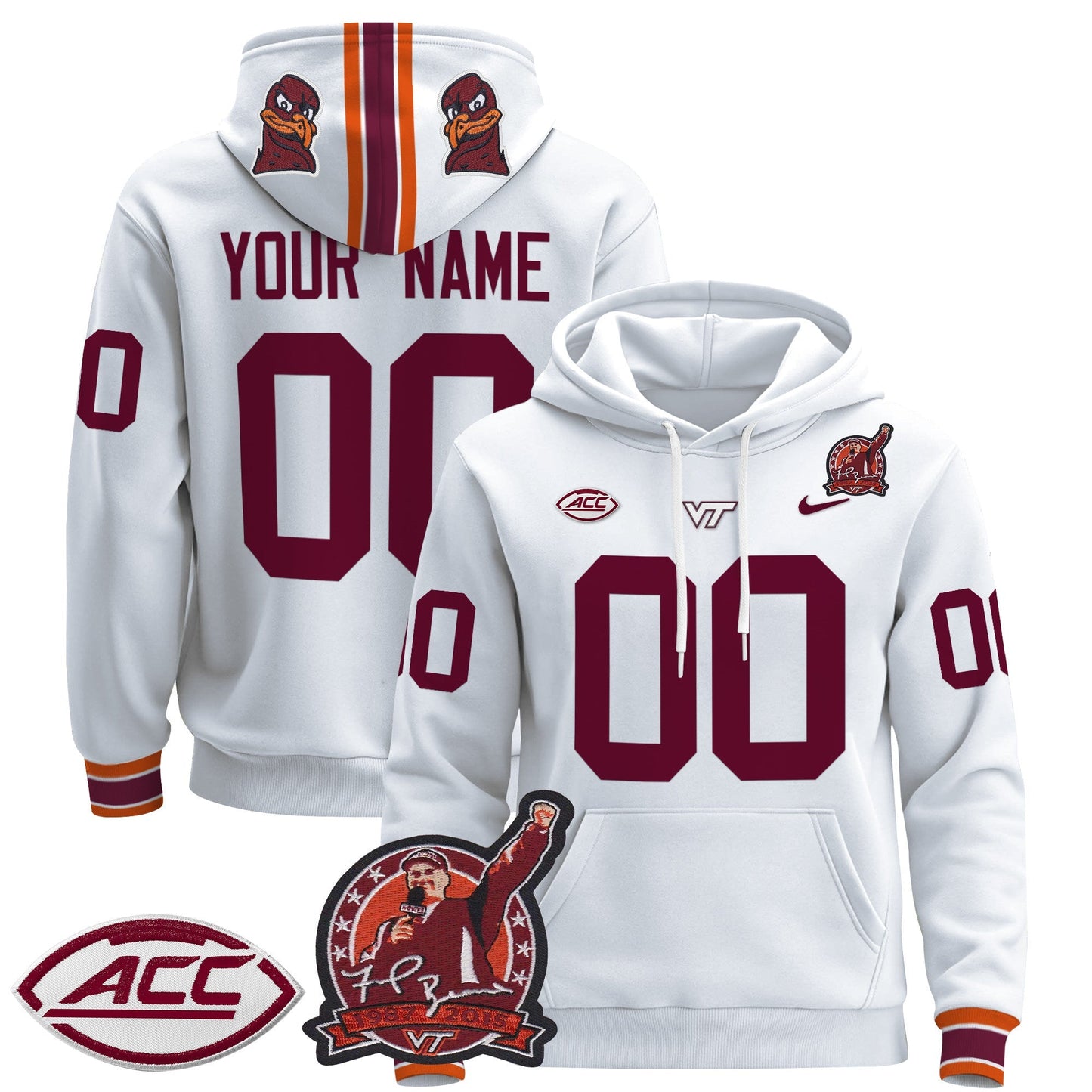 Virginia Tech Hokies 2024 Custom Pullover Hoodie V2