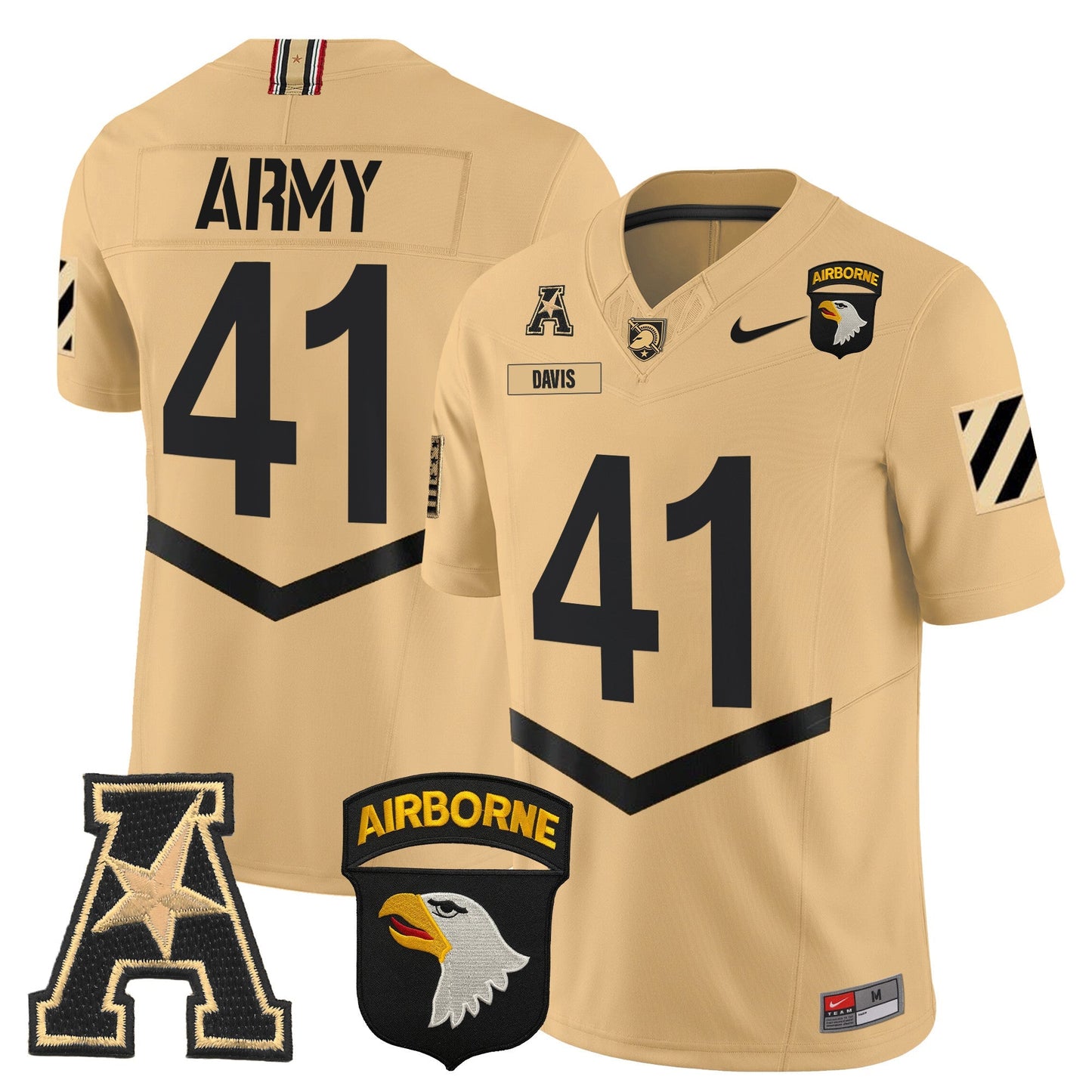 Army Black Knights 101st Airborne Division Patch 2024 Vapor Limited Jersey V3 - All Stitched