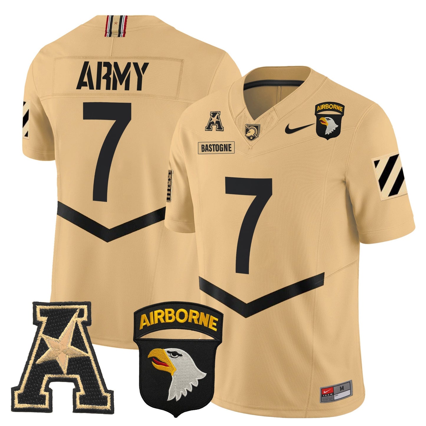 Army Black Knights 101st Airborne Division Patch 2024 Vapor Limited Jersey V3 - All Stitched