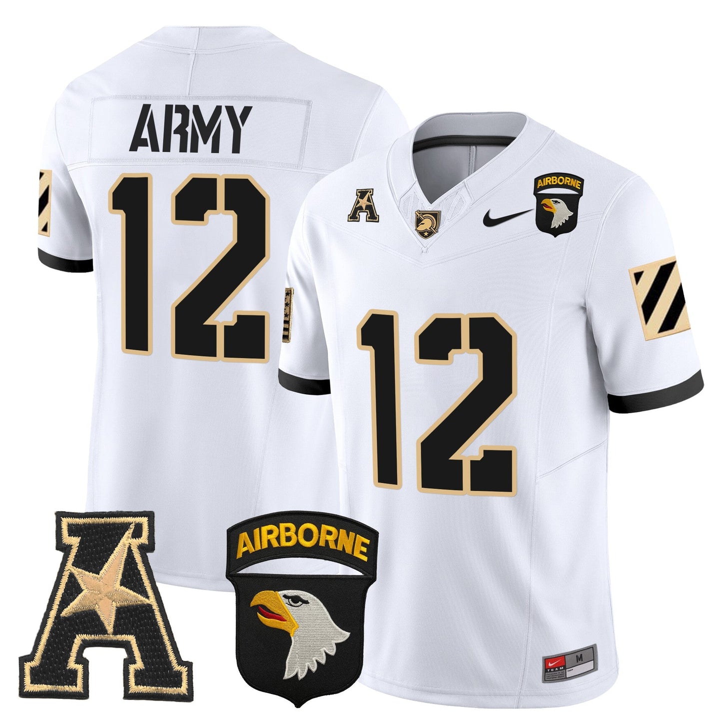 Army Black Knights 101st Airborne Division Patch 2024 Vapor Limited Jersey V3 - All Stitched