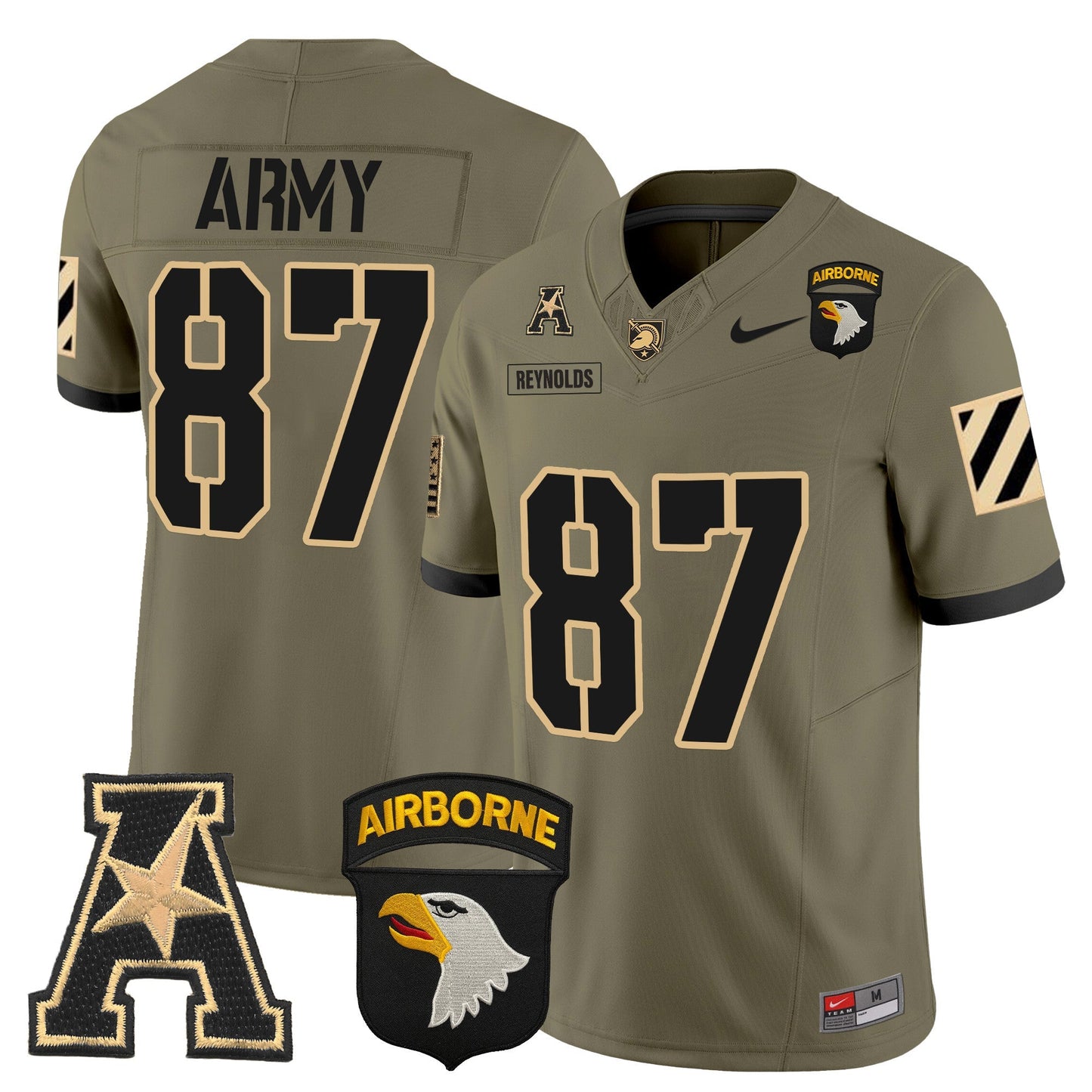 Army Black Knights 101st Airborne Division Patch 2024 Vapor Limited Jersey V3 - All Stitched