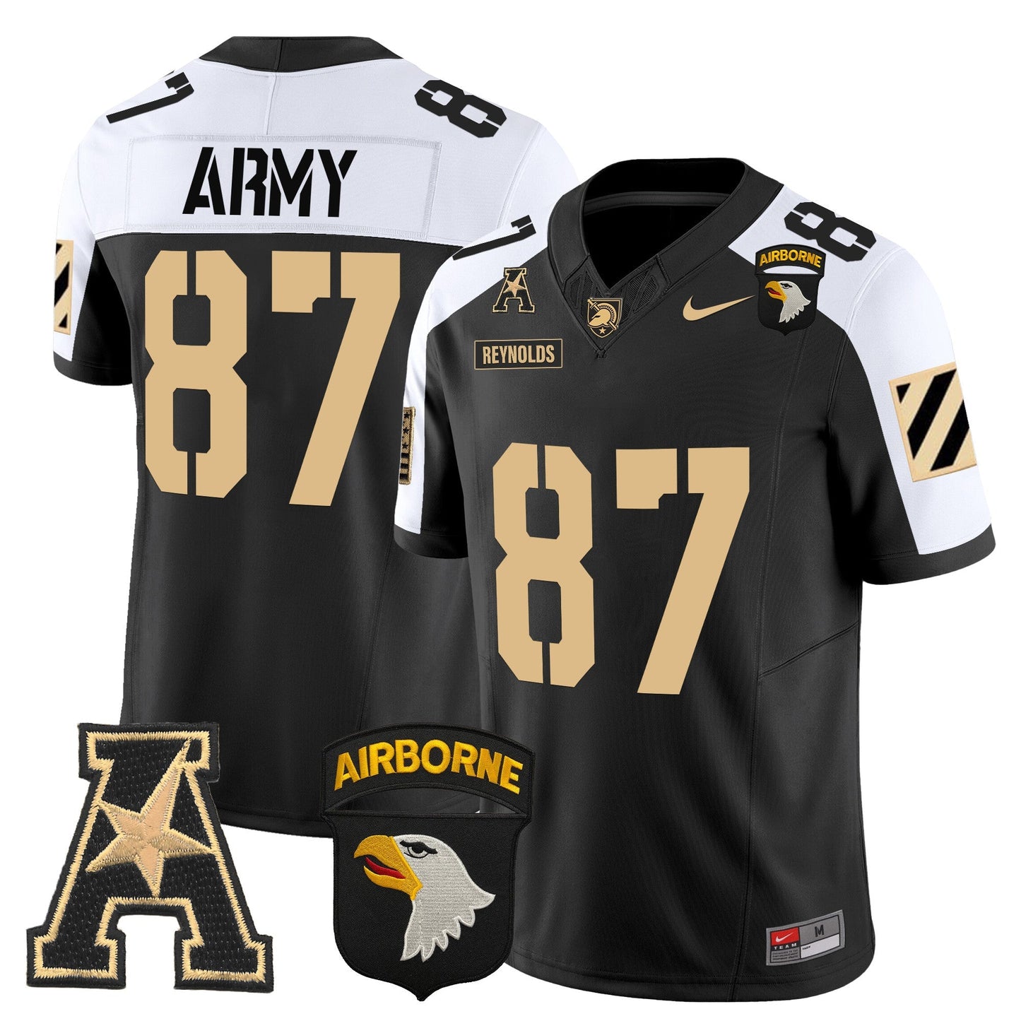 Army Black Knights 101st Airborne Division Patch 2024 Vapor Limited Jersey V3 - All Stitched