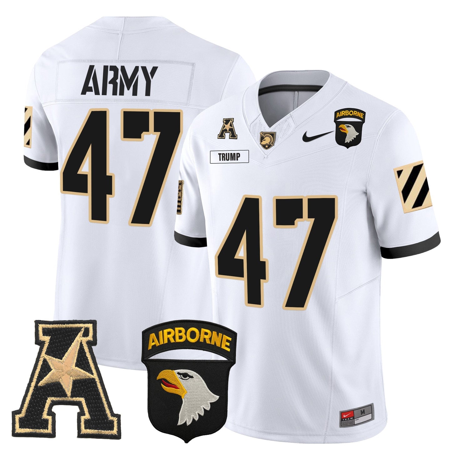Army Black Knights 101st Airborne Division Patch 2024 Vapor Limited Jersey V3 - All Stitched