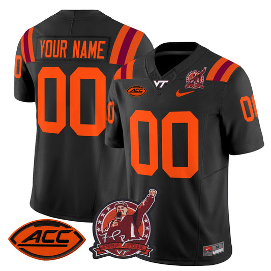 Virginia Tech Hokies Coach Frank Beamer Patch 2024 Vapor Limited Custom Jersey - All Stitched