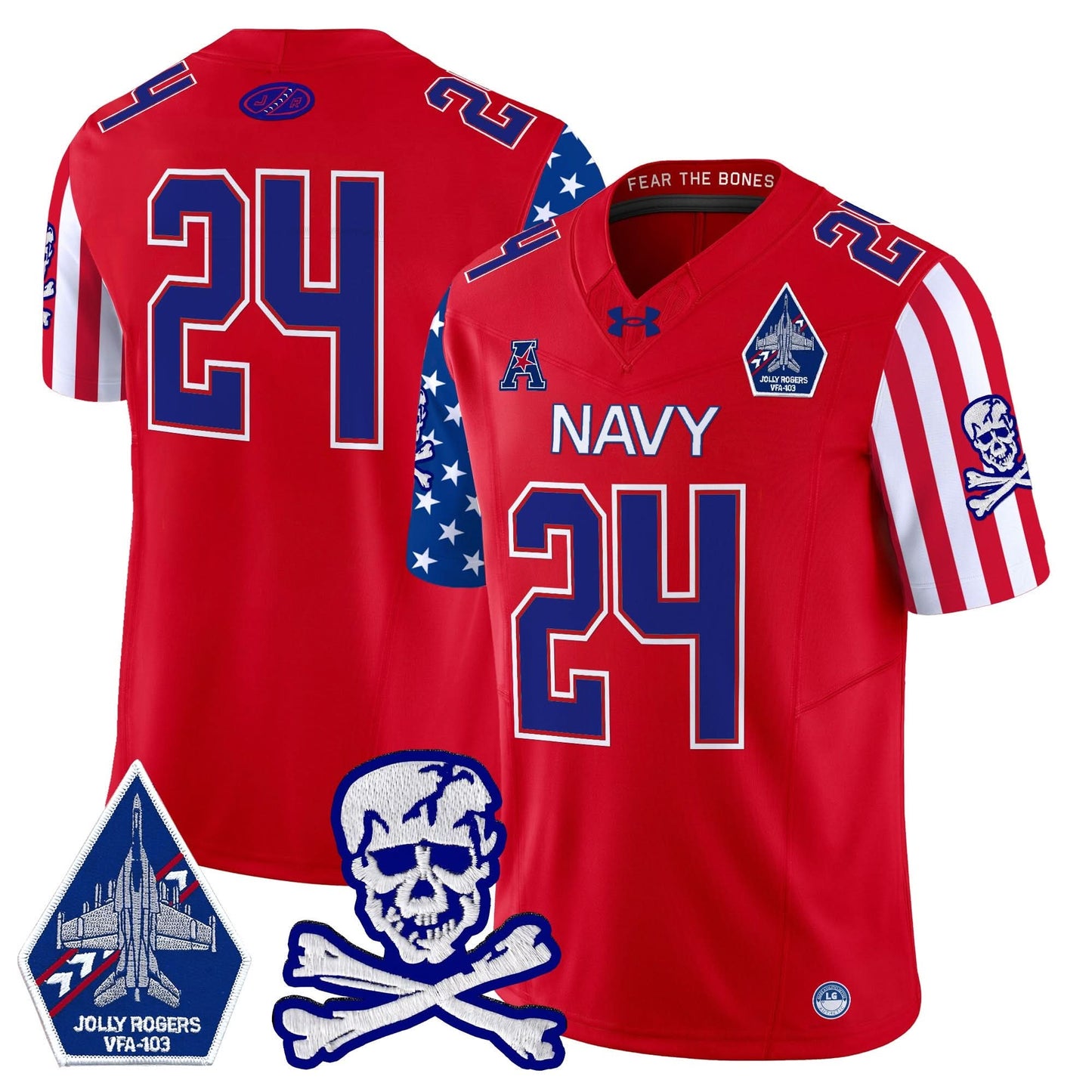 Navy Midshipmen 2024 American Style Vapor Limited Jersey - All Stitched