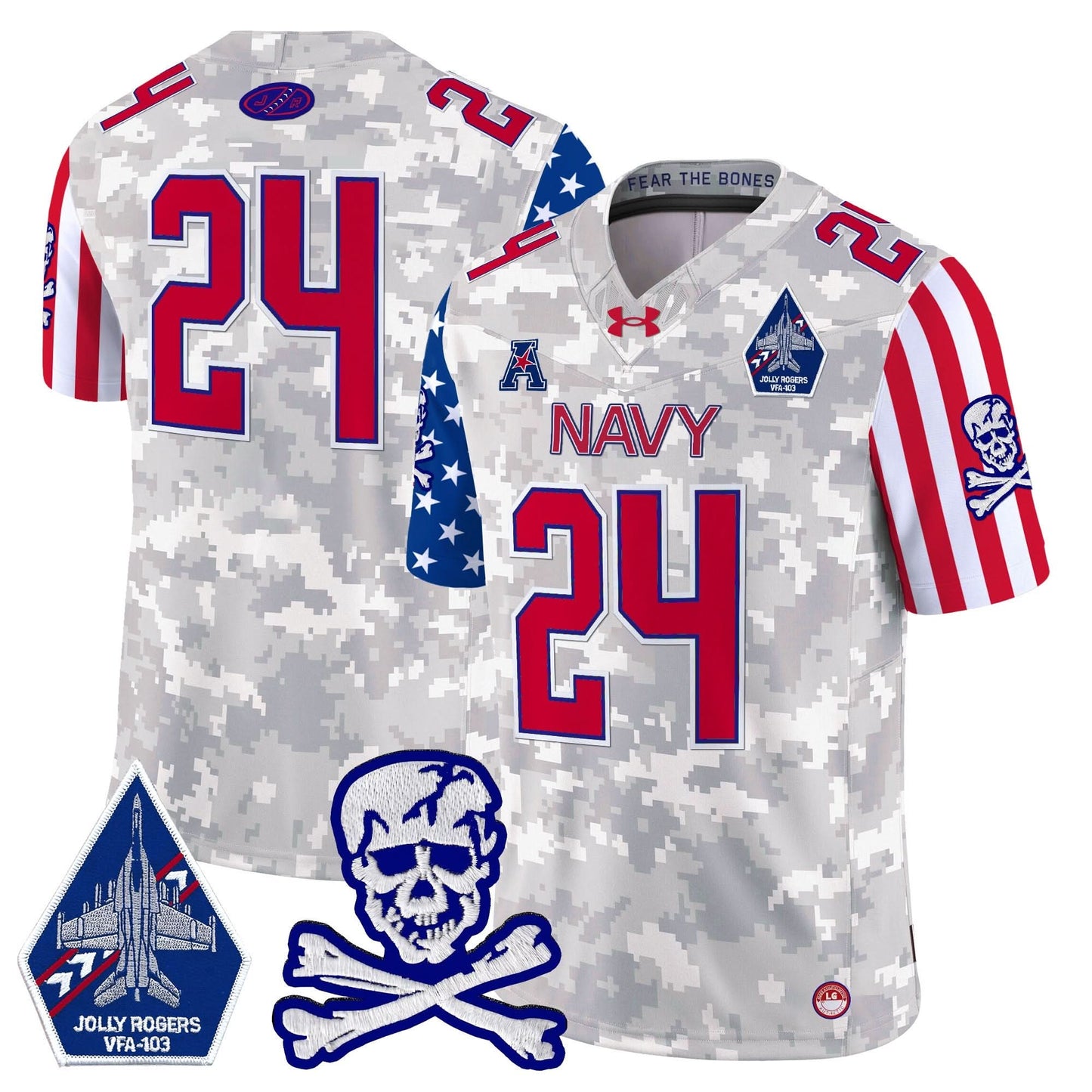 Navy Midshipmen 2024 American Style Vapor Limited Jersey - All Stitched