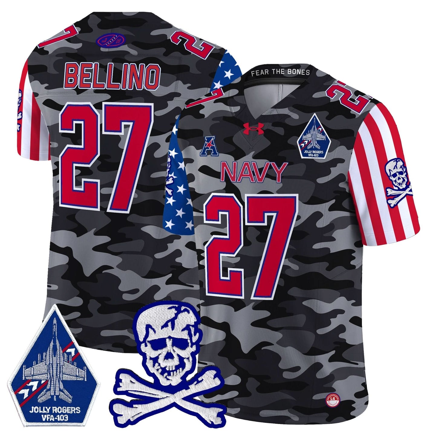 Navy Midshipmen 2024 American Style Vapor Limited Jersey - All Stitched