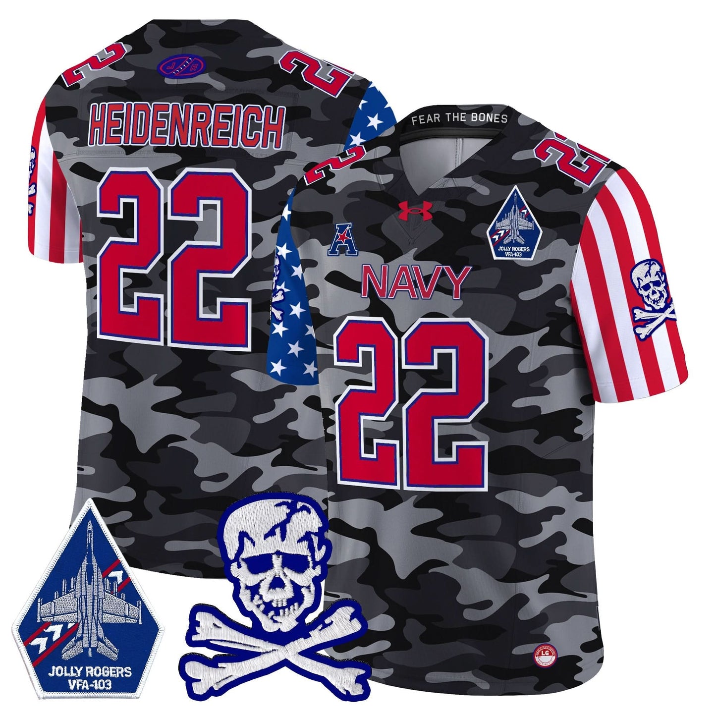 Navy Midshipmen 2024 American Style Vapor Limited Jersey - All Stitched