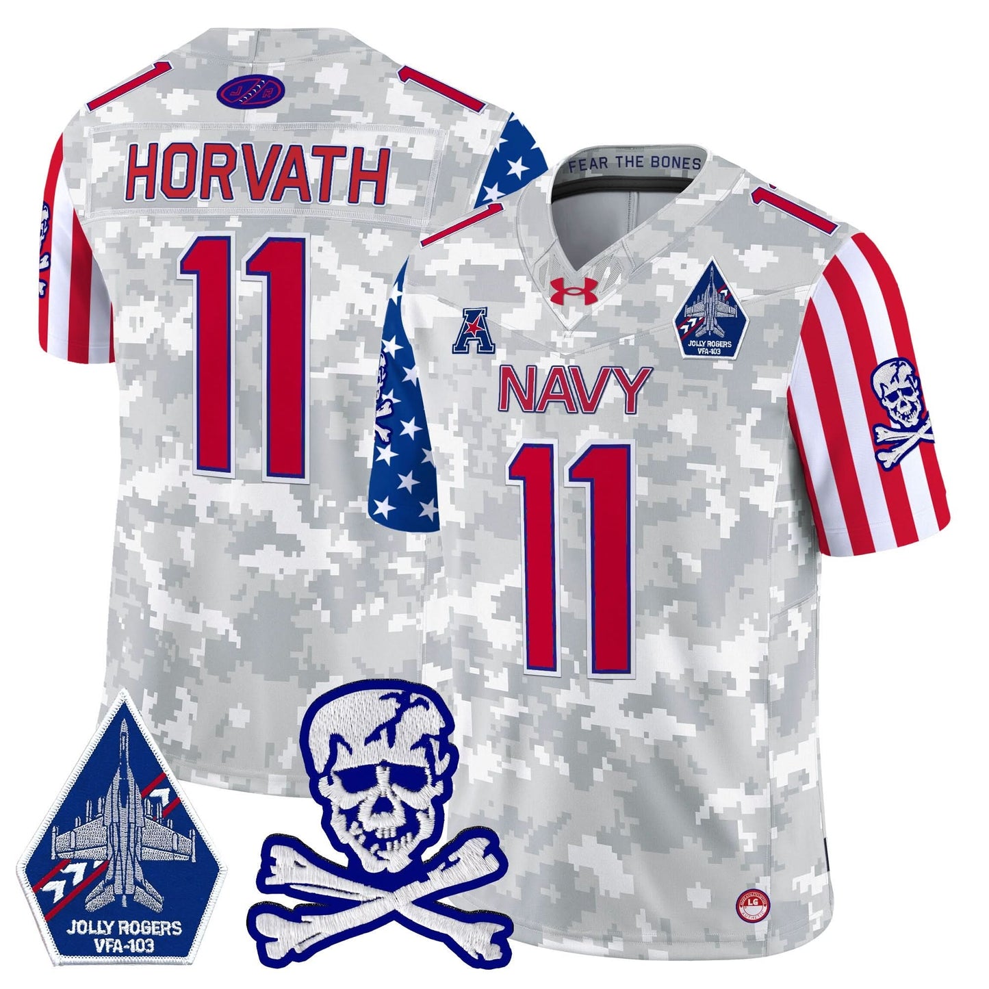 Navy Midshipmen 2024 American Style Vapor Limited Jersey - All Stitched