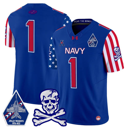Navy Midshipmen 2024 American Style Vapor Limited Jersey - All Stitched