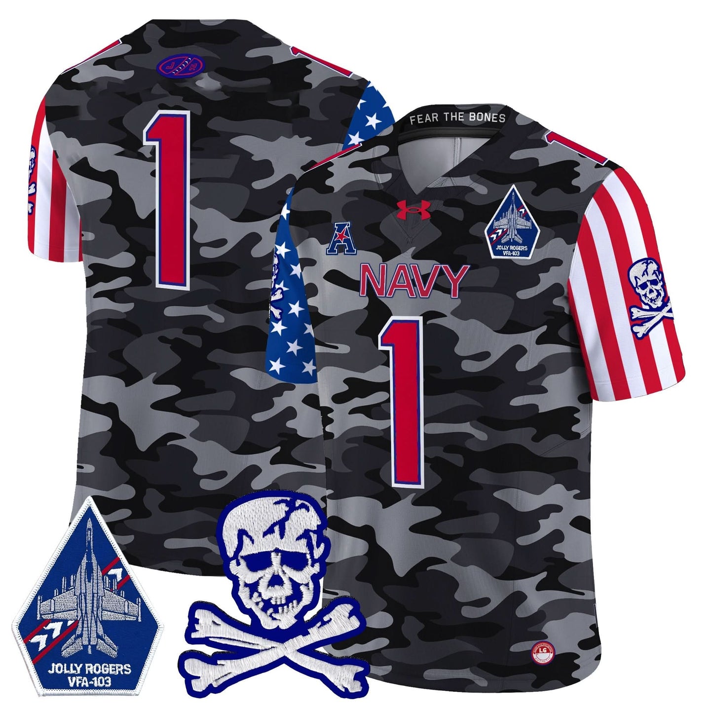 Navy Midshipmen 2024 American Style Vapor Limited Jersey - All Stitched