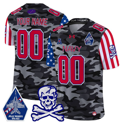 Navy Midshipmen 2024 American Style Vapor Limited Custom Jersey - All Stitched