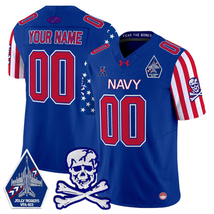 Navy Midshipmen 2024 American Style Vapor Limited Custom Jersey - All Stitched