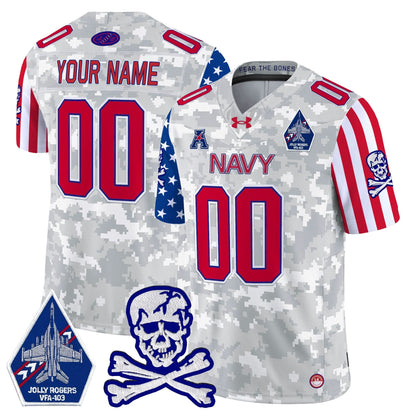 Navy Midshipmen 2024 American Style Vapor Limited Custom Jersey - All Stitched