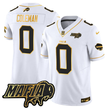 Men's Buffalo Bills 2025 Bills Mafia Patch Gold Vapor Limited Jersey - All Stitched