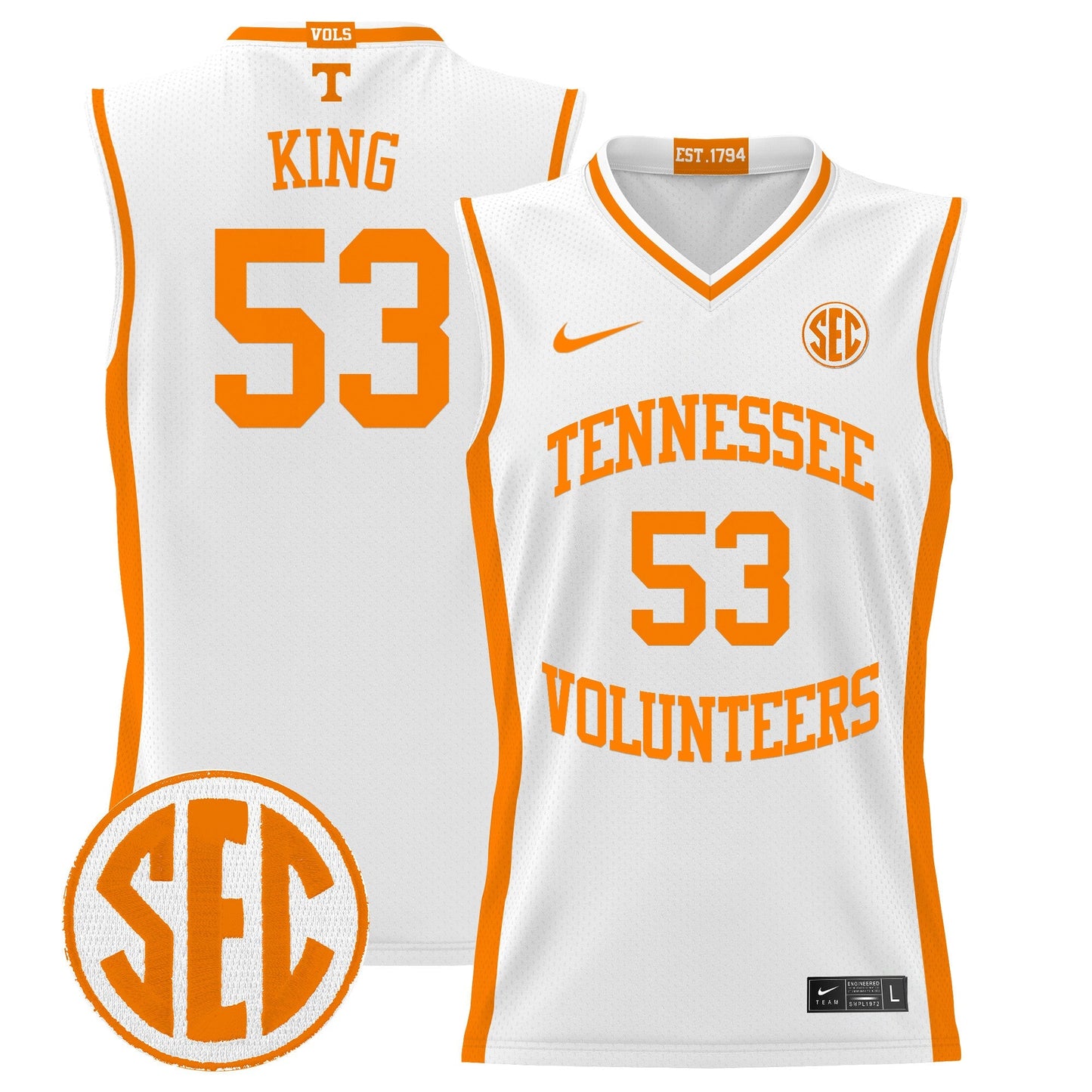 TENN 2024 Lightweight Basketball Jersey - All Stitched