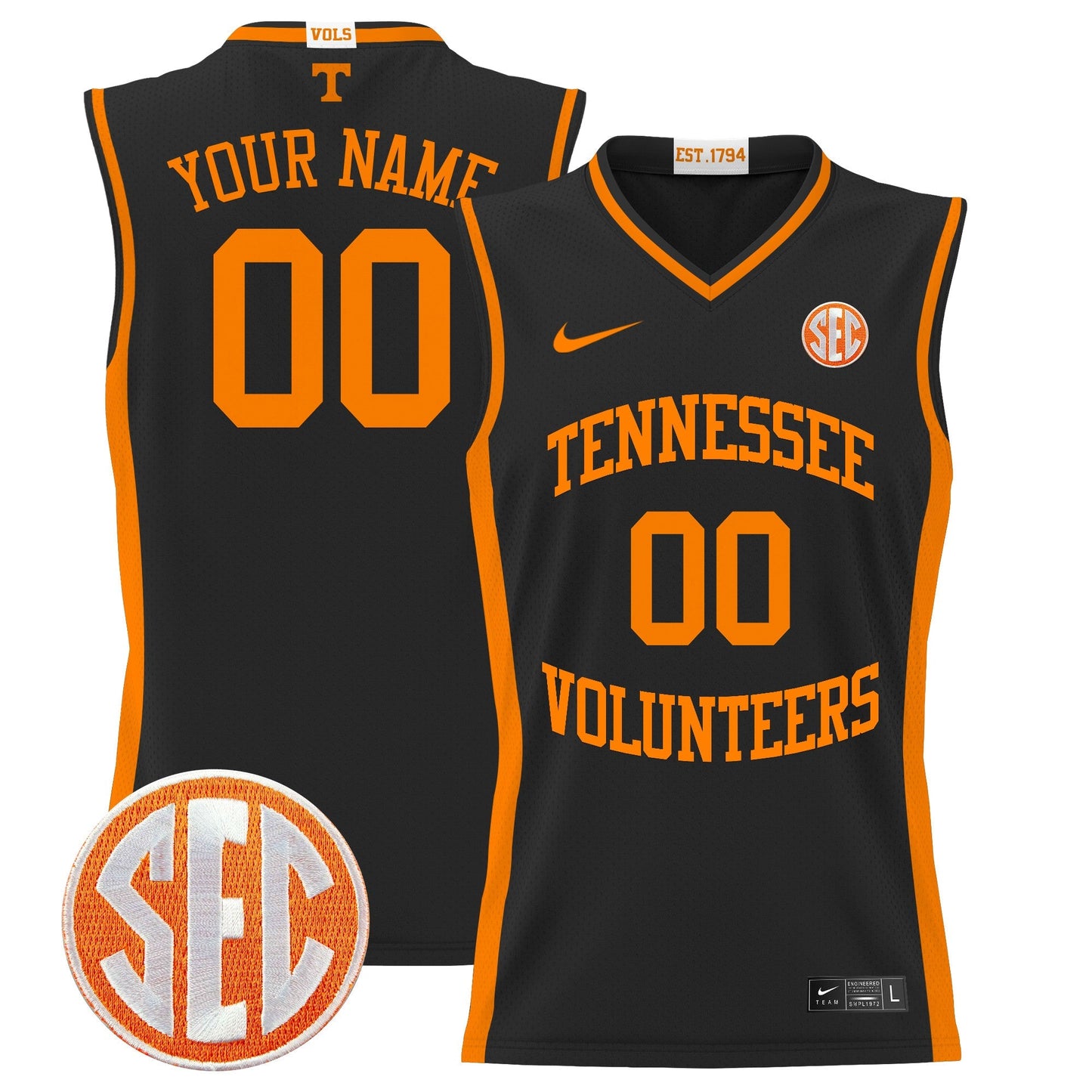 TENN 2024 Lightweight Basketball Custom Jersey - All Stitched