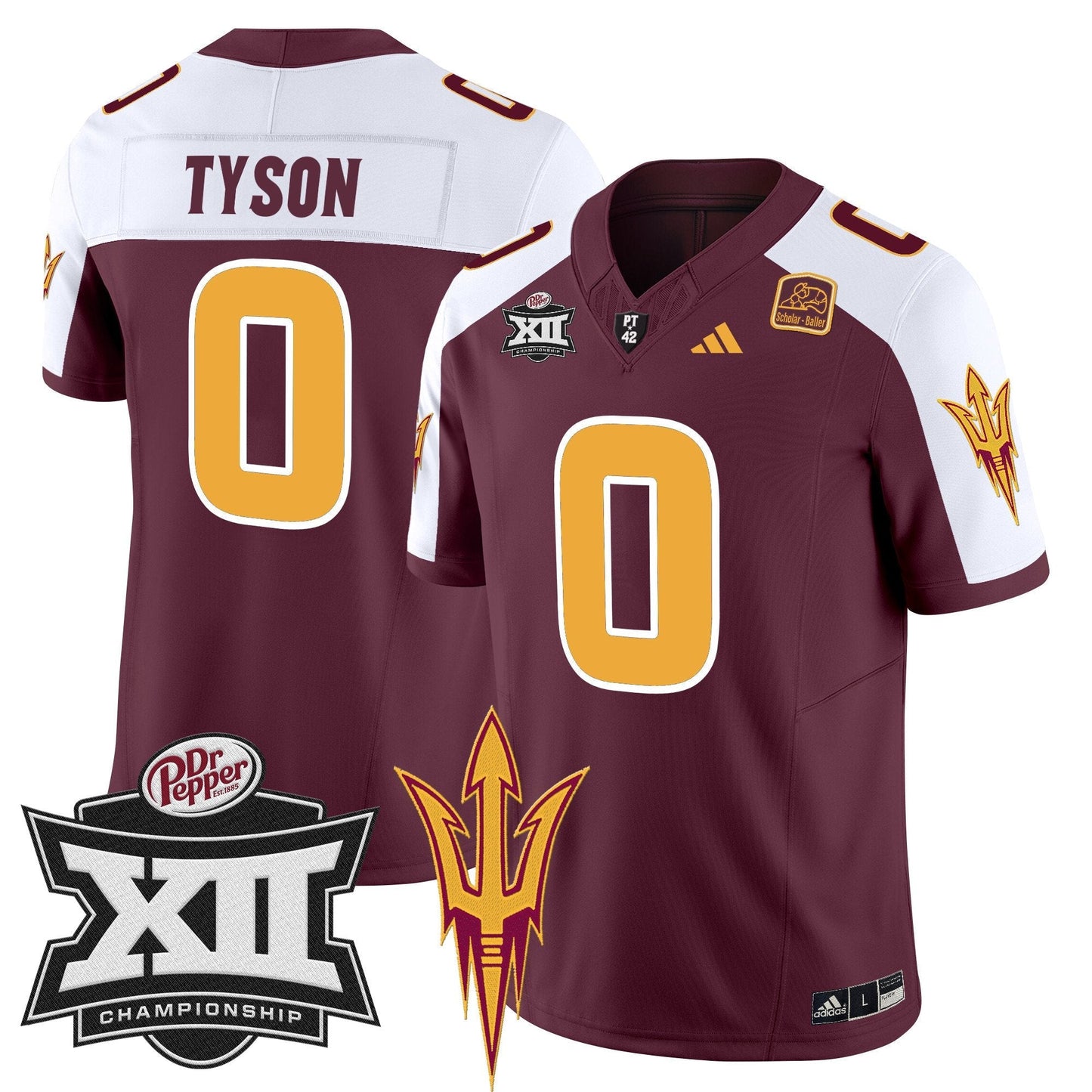 Sun Devils 2024 Big 12 Championship Patch Vapor Limited Jersey - Stitched