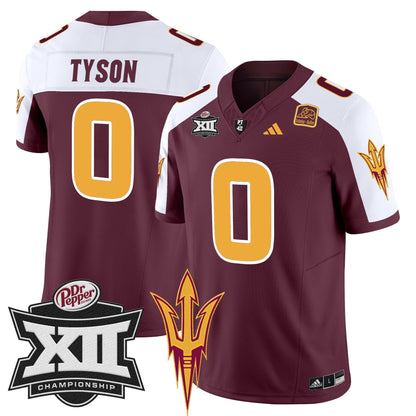 Sun Devils 2024 Big 12 Championship Patch Vapor Limited Jersey - Stitched