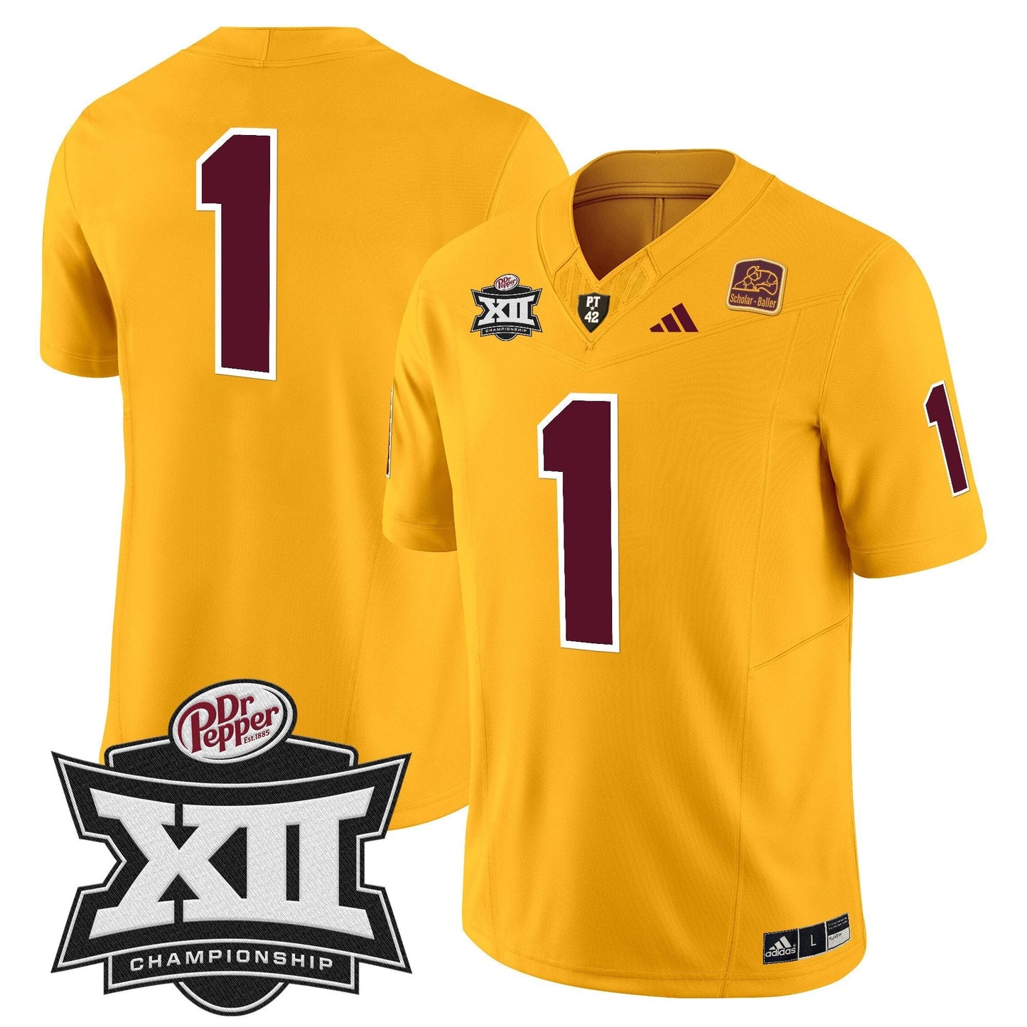 Sun Devils 2024 Big 12 Championship Patch Vapor Limited Jersey - Stitched