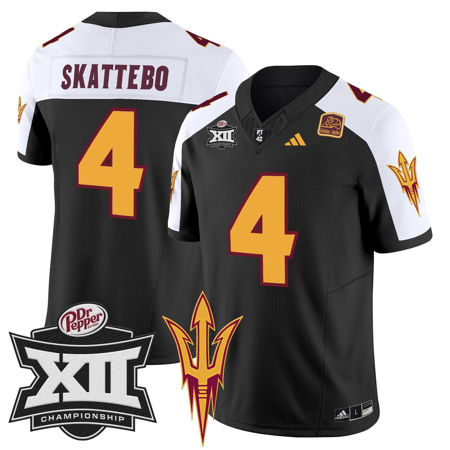 Sun Devils 2024 Big 12 Championship Patch Vapor Limited Jersey - Stitched