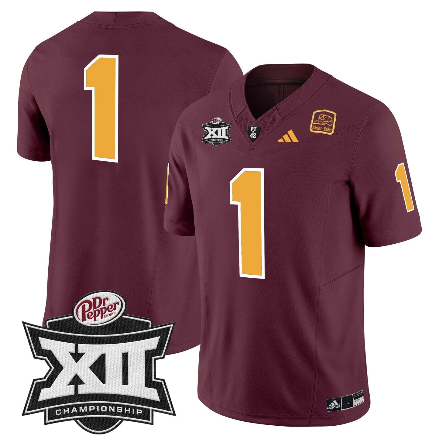 Sun Devils 2024 Big 12 Championship Patch Vapor Limited Jersey - Stitched