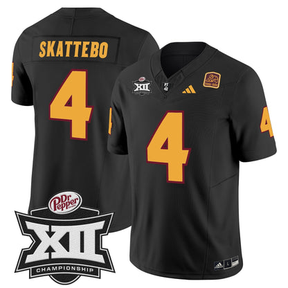 Sun Devils 2024 Big 12 Championship Patch Vapor Limited Jersey - Stitched
