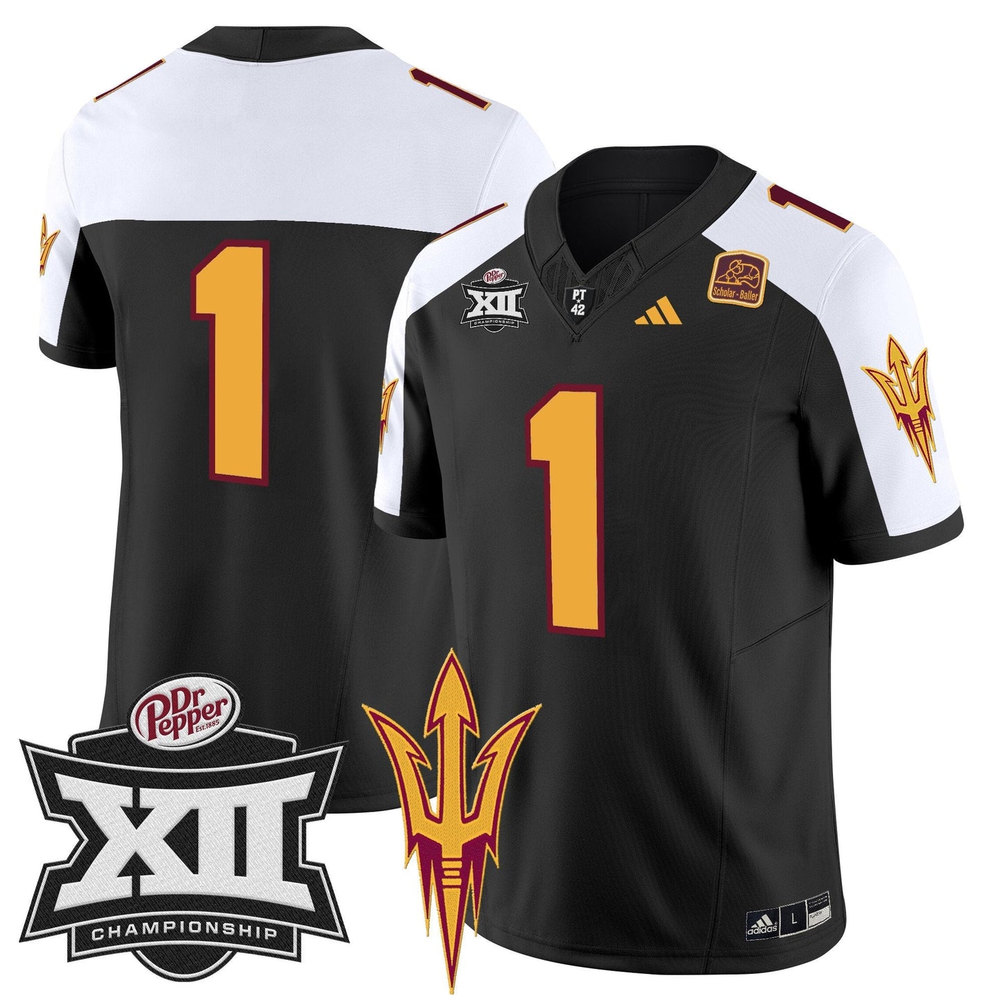 Sun Devils 2024 Big 12 Championship Patch Vapor Limited Jersey - Stitched