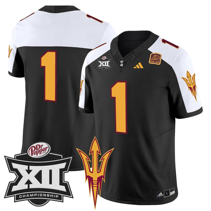 Sun Devils 2024 Big 12 Championship Patch Vapor Limited Jersey - Stitched