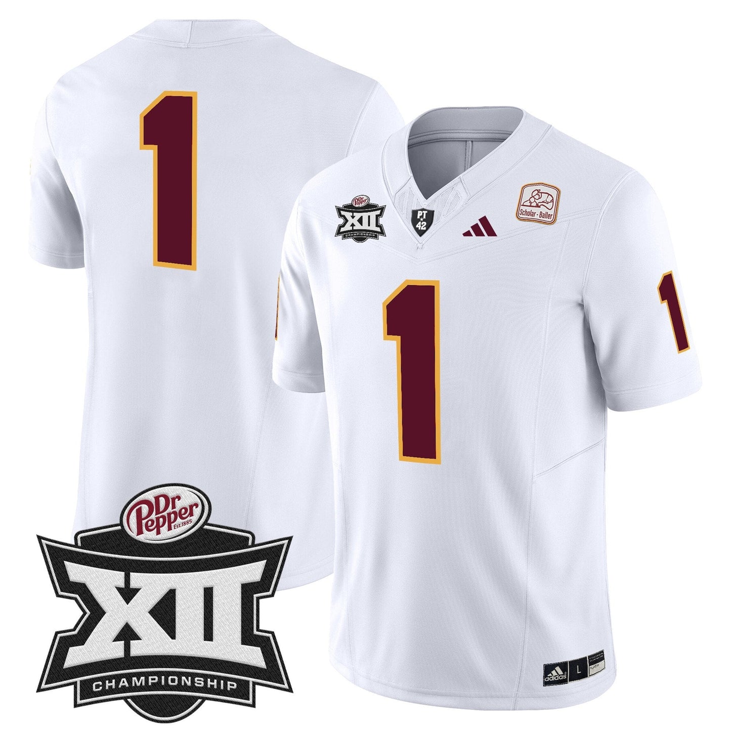 Sun Devils 2024 Big 12 Championship Patch Vapor Limited Jersey - Stitched
