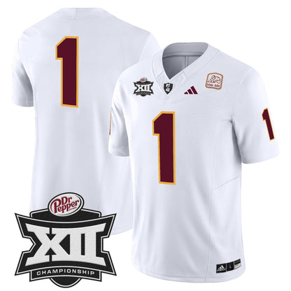 Sun Devils 2024 Big 12 Championship Patch Vapor Limited Jersey - Stitched