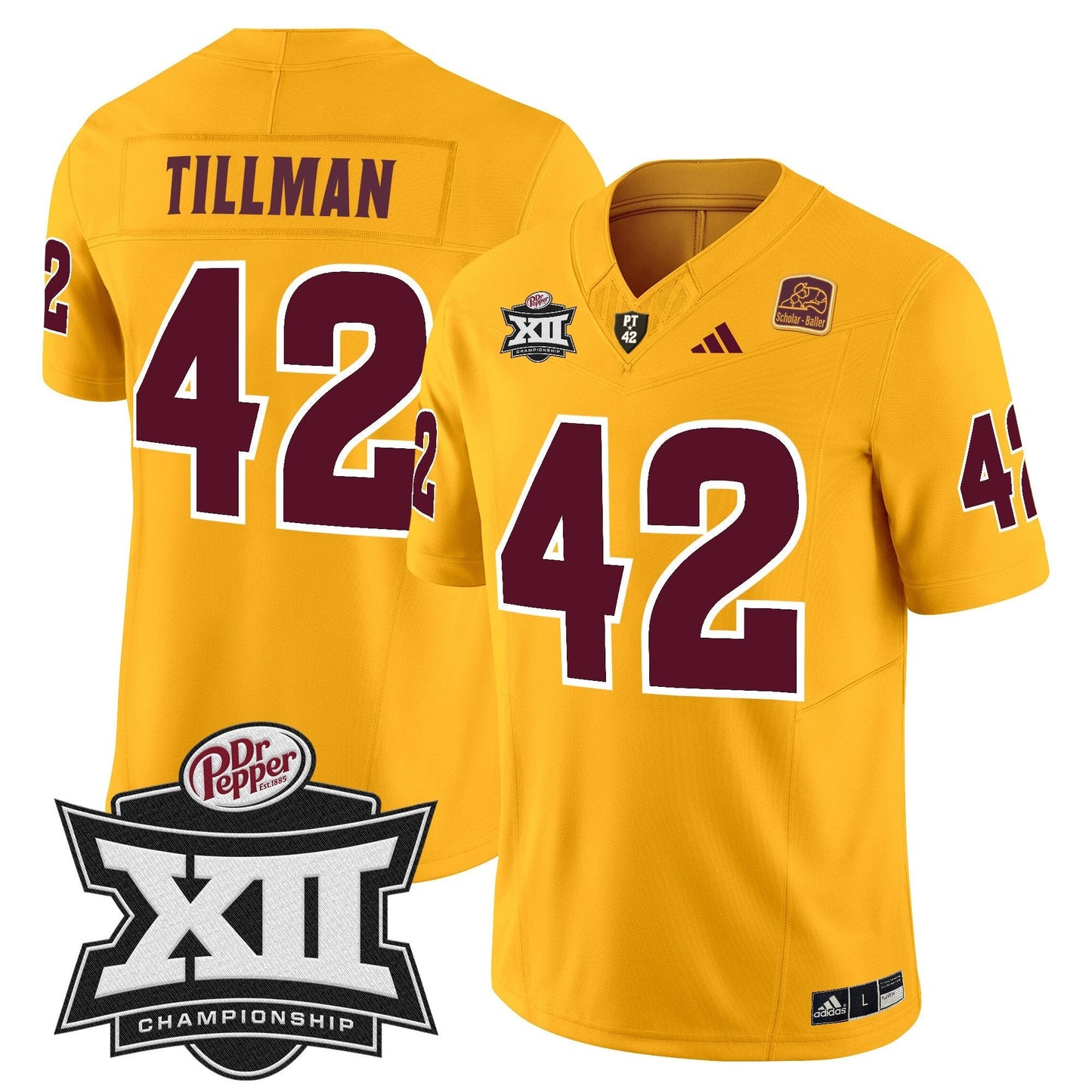 Sun Devils 2024 Big 12 Championship Patch Vapor Limited Jersey - Stitched