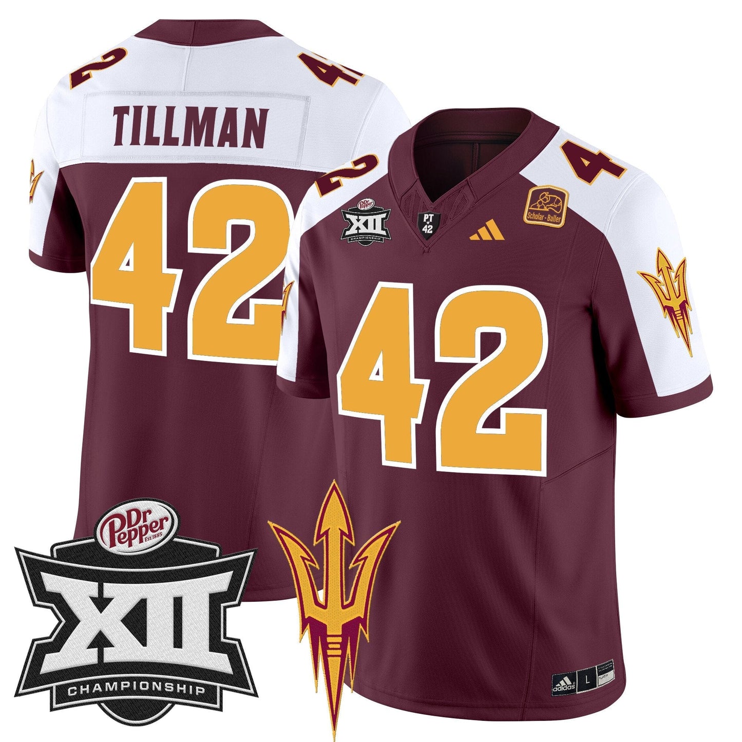 Sun Devils 2024 Big 12 Championship Patch Vapor Limited Jersey - Stitched