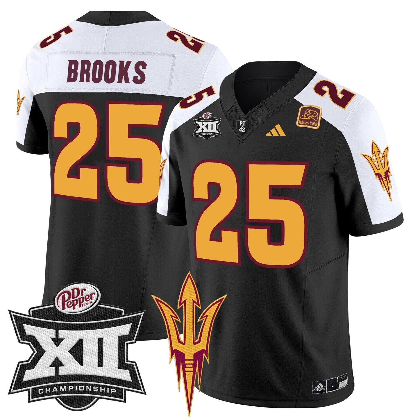 Sun Devils 2024 Big 12 Championship Patch Vapor Limited Jersey - Stitched
