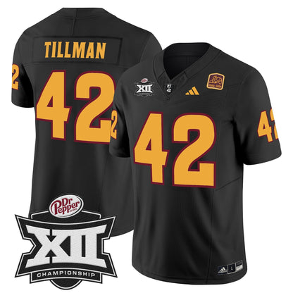 Sun Devils 2024 Big 12 Championship Patch Vapor Limited Jersey - Stitched
